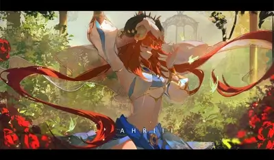Fantasy girl in a garden