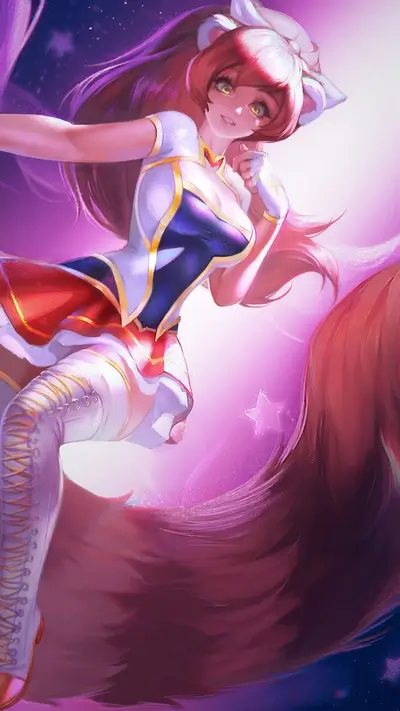 Fantasy girl with a long tail