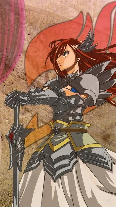 Female warrior in armor holding a sword