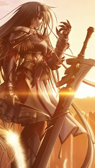 Female warrior with a large sword