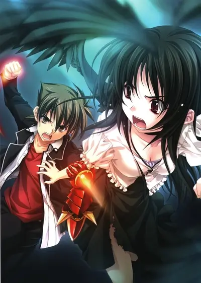 Frightened girl and determined boy fighting, armored hand shining