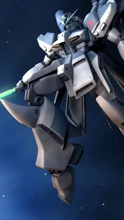 Giant robot in space, futuristic design