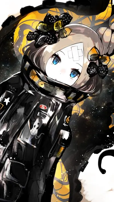 Girl in a futuristic, stylish outfit