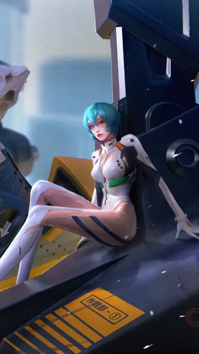 Girl in futuristic mecha suit