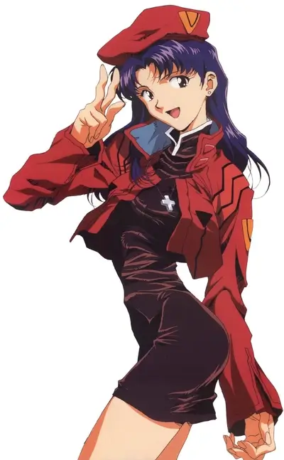 Girl in red jacket, peace sign, dark hair