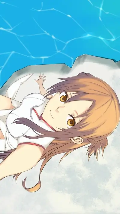 Girl relaxing by the water