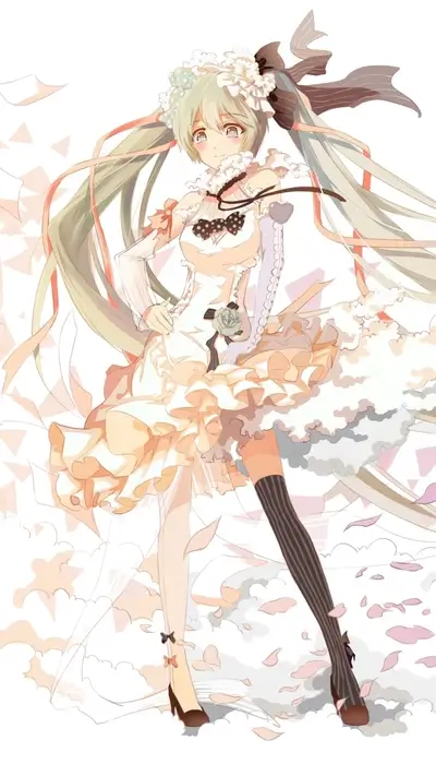 Girl wearing flower crown and frilly dress