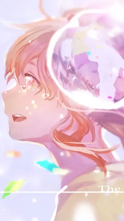Girl with a blurry image of a couple in her mind