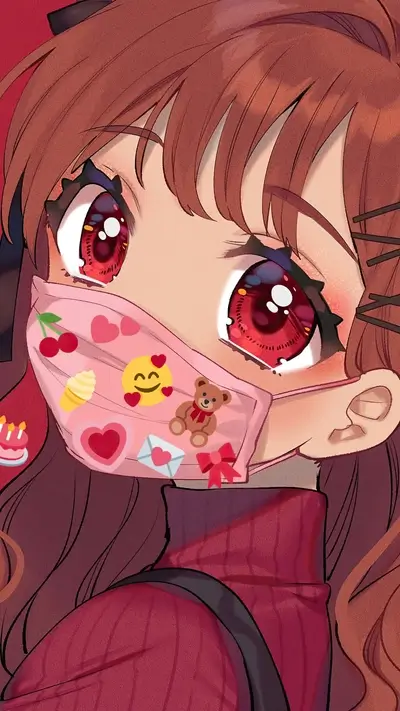 Girl with a cute mask