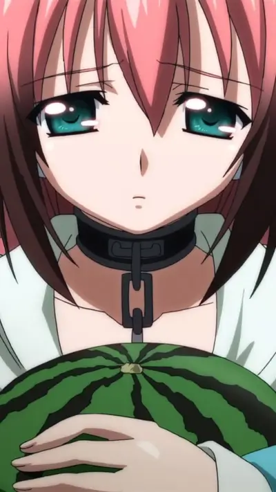 Girl with a watermelon