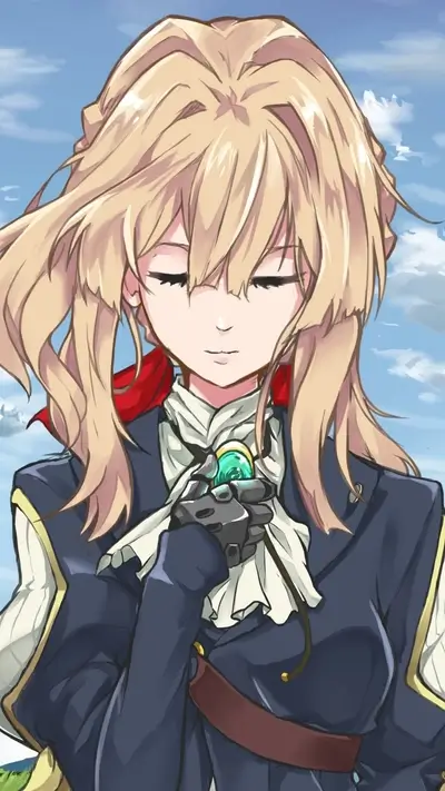 Girl with blonde hair holding a gem