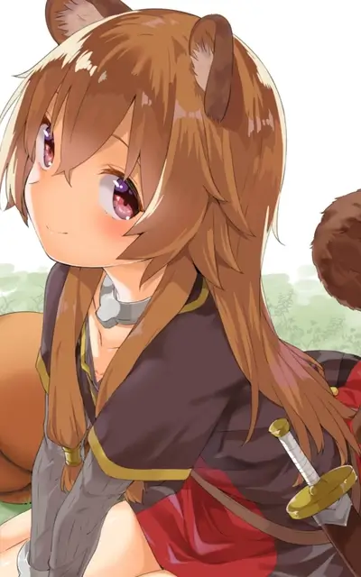 Girl with brown hair and wolf ears