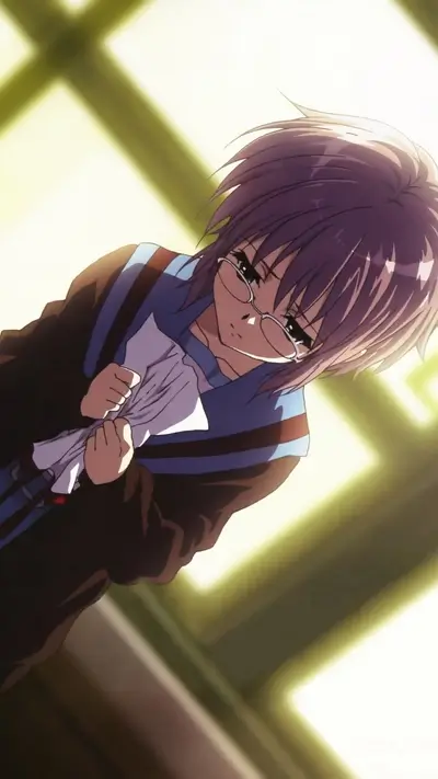 Girl with glasses holding crumpled paper