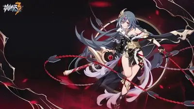 Girl with long grey hair wielding a weapon