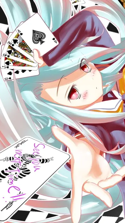 Girl with playing cards