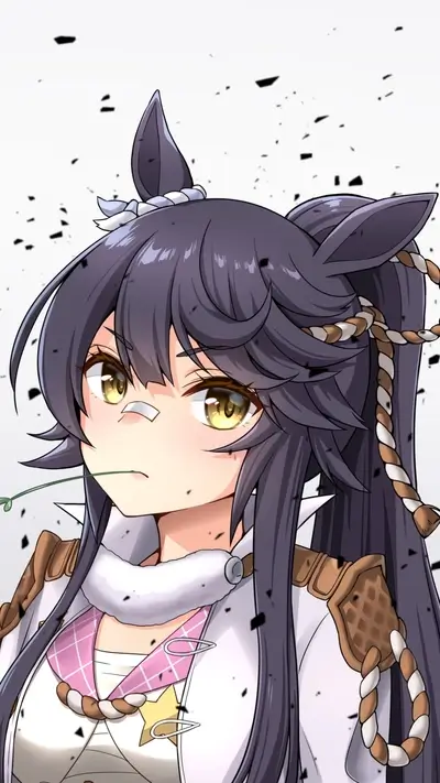 Girl with purple hair and animal ears