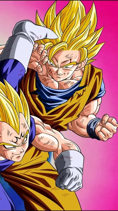 Goku and Vegeta Super Saiyan 2 ready for battle