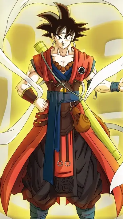 Goku in a warrior outfit