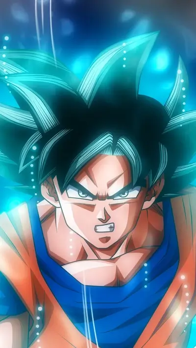 Goku Super Saiyan Blue powerful pose