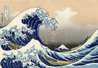 Great Wave off Kanagawa woodblock print