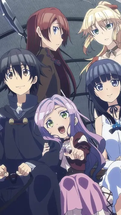 Group of anime characters posing together
