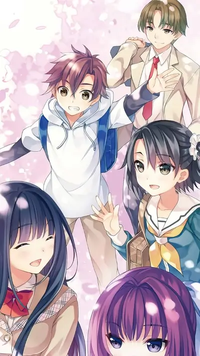 Group of smiling high school students