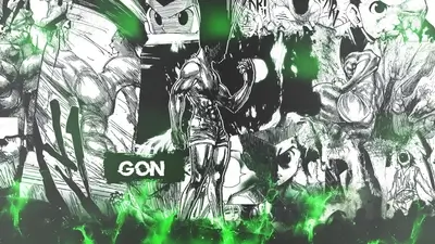 Hunter x Hunter collage featuring Gon