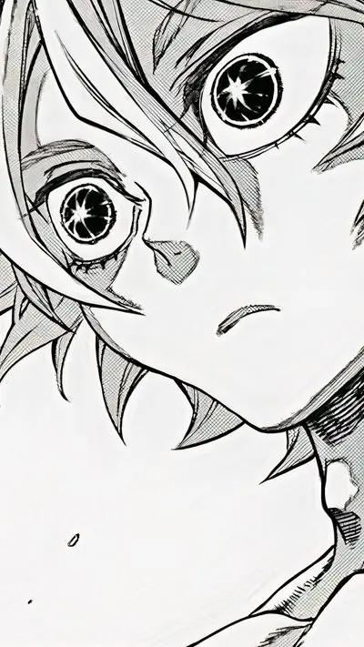 Intense expression of character in manga style art