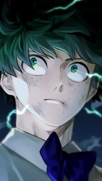 Intense gaze of an determined and damaged anime fighter, ready to fight