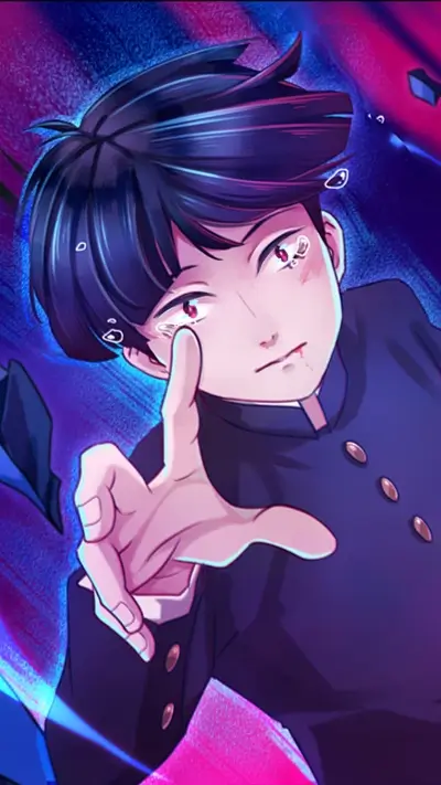 Intense portrait, expression of pain, tears, and fighting against an unseen force