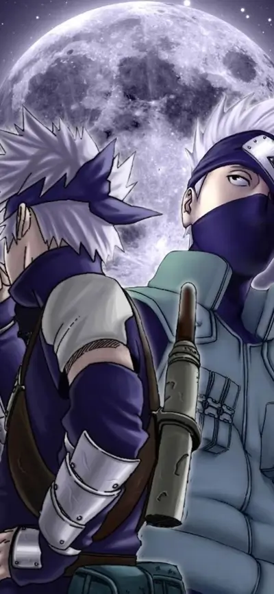 Kakashi Hatake stands against the moon