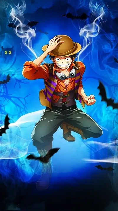 Luffy in a Halloween setting