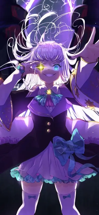 Magical girl with glowing eye