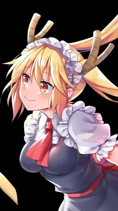 Maid dragon girl with horns