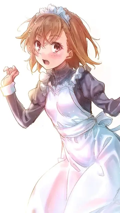 Maid girl with brown hair