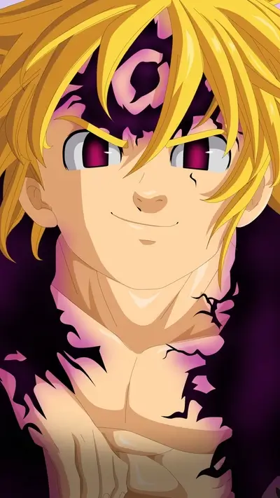 Male character from Seven Deadly Sins with his demon form.