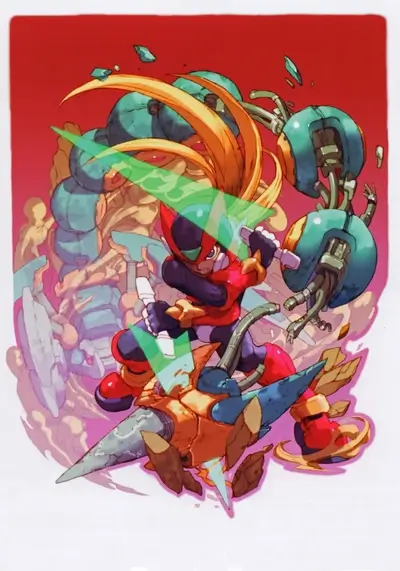 Mega Man Zero fighting a robot