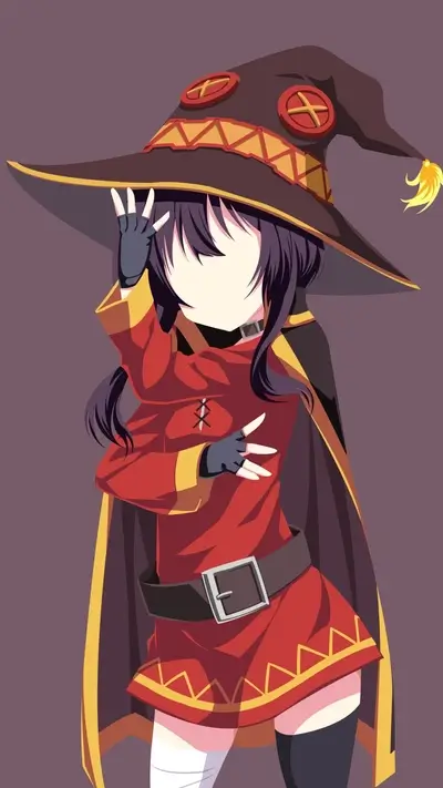 Megumin, a powerful archwizard, from the anime Konosuba