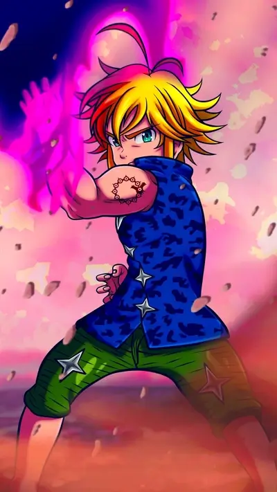 Meliodas, the Dragon's Sin of Wrath, is ready for the next battle.