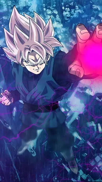 Mysterious warrior poses menacingly, radiating power, with swirling purple energy.
