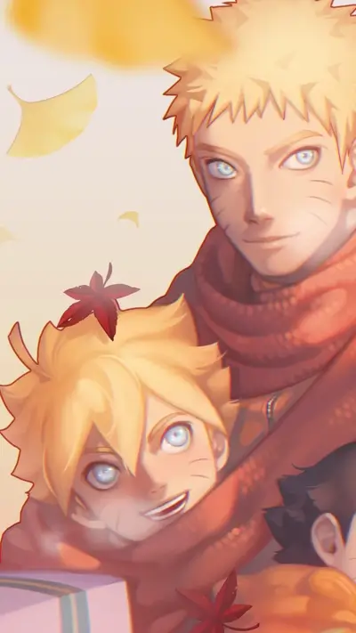 Naruto and Boruto in autumn
