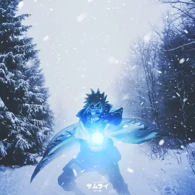 Naruto character in snowy landscape