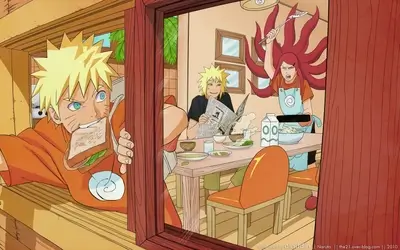 Naruto characters having a meal