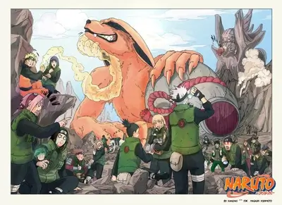 Naruto characters with Kurama