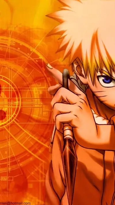 Naruto holding a kunai
