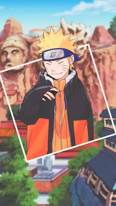 Naruto Uzumaki in a photo frame