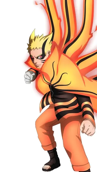 Nine-tails chakra mode Naruto looking ready for action
