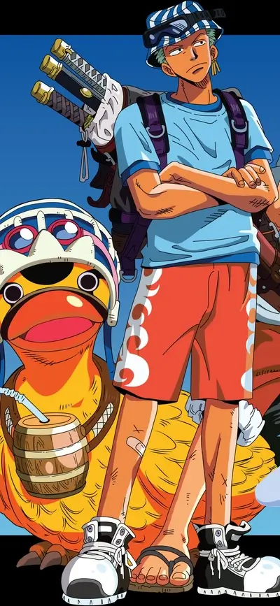 One Piece character Zoro in casual wear