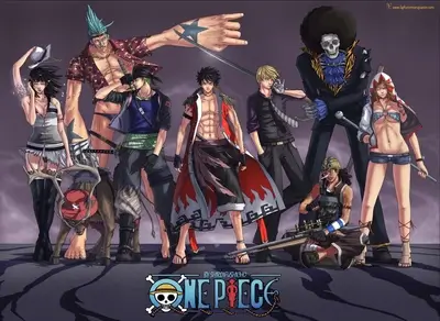 One Piece characters in a dramatic pose