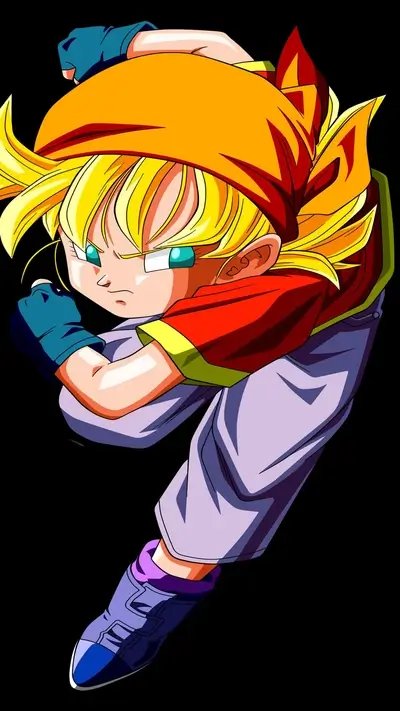 Pan from Dragon Ball GT getting ready to fight